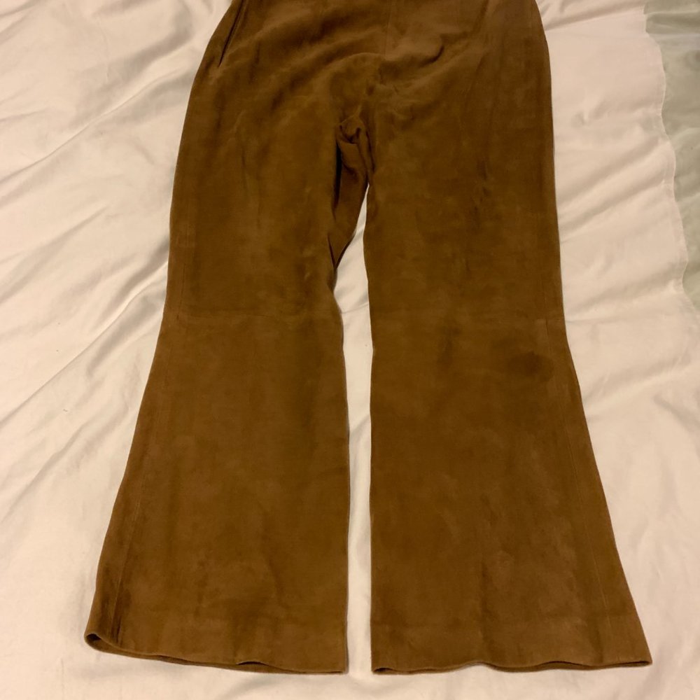 CELINE Paris, REAL SUEDE lined pants, vintage,  size 42, made in France, short - Picture 5 of 8